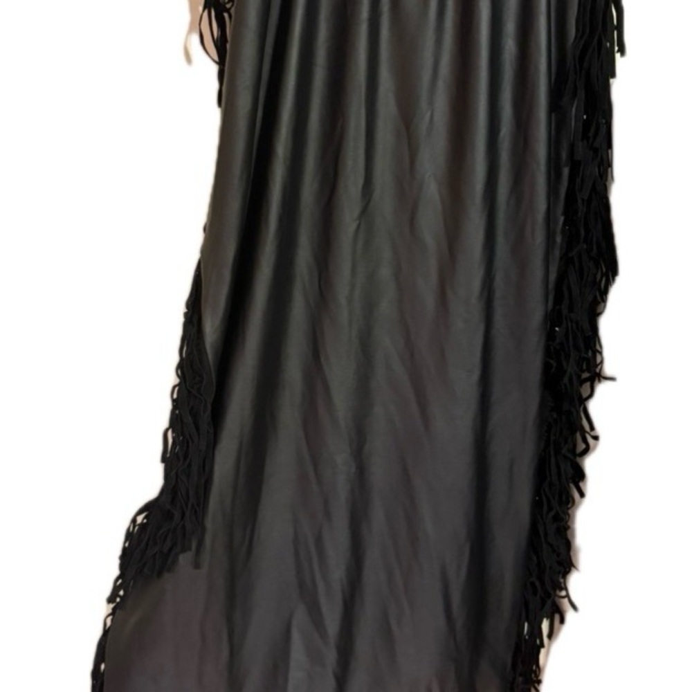 Fashion Nova Black Fringe Skirt